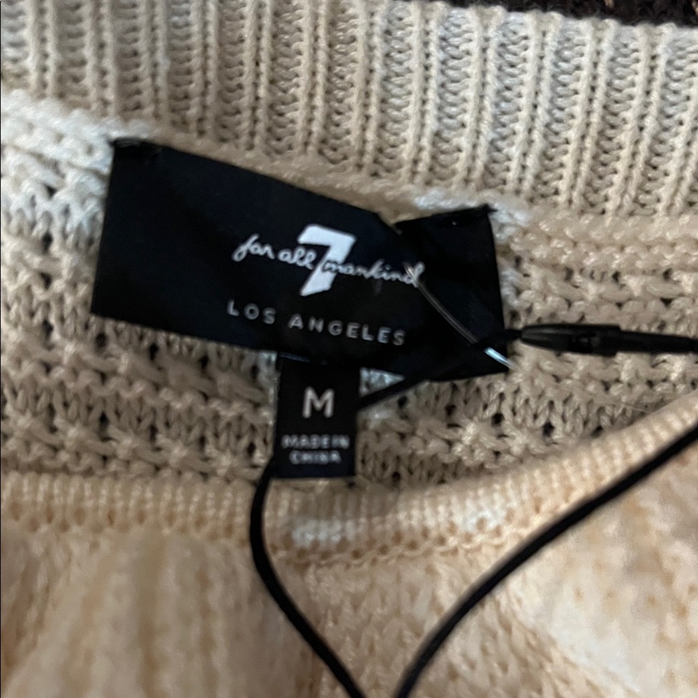 7 For All Mankind Cream Ruffled Tank Top - Picture 12 of 14